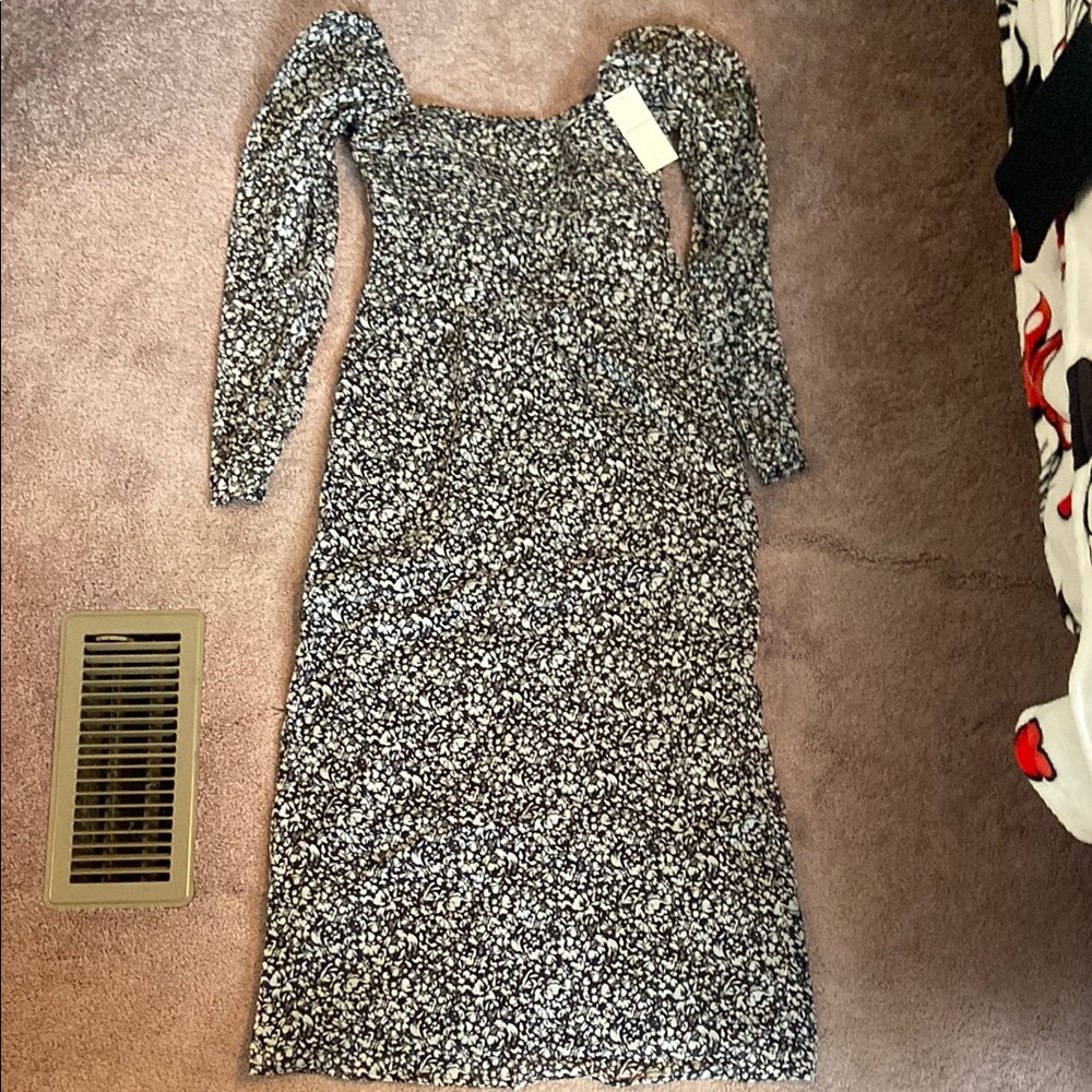 Floral Black and White Women's Abercrombie Dress